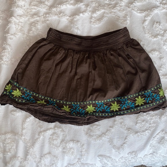 Calypso St Barth for target, brown skirt with embroidered bottom - Picture 1 of 4